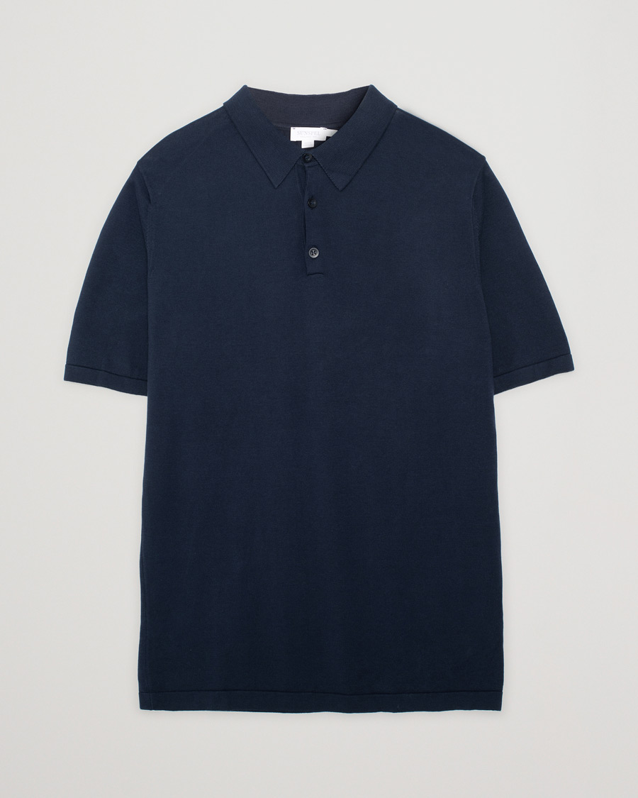 Herr | John Smedley Adrian Slim Fit Sea Island Polo Navy | Pre-owned | John Smedley Adrian Slim Fit Sea Island Polo Navy