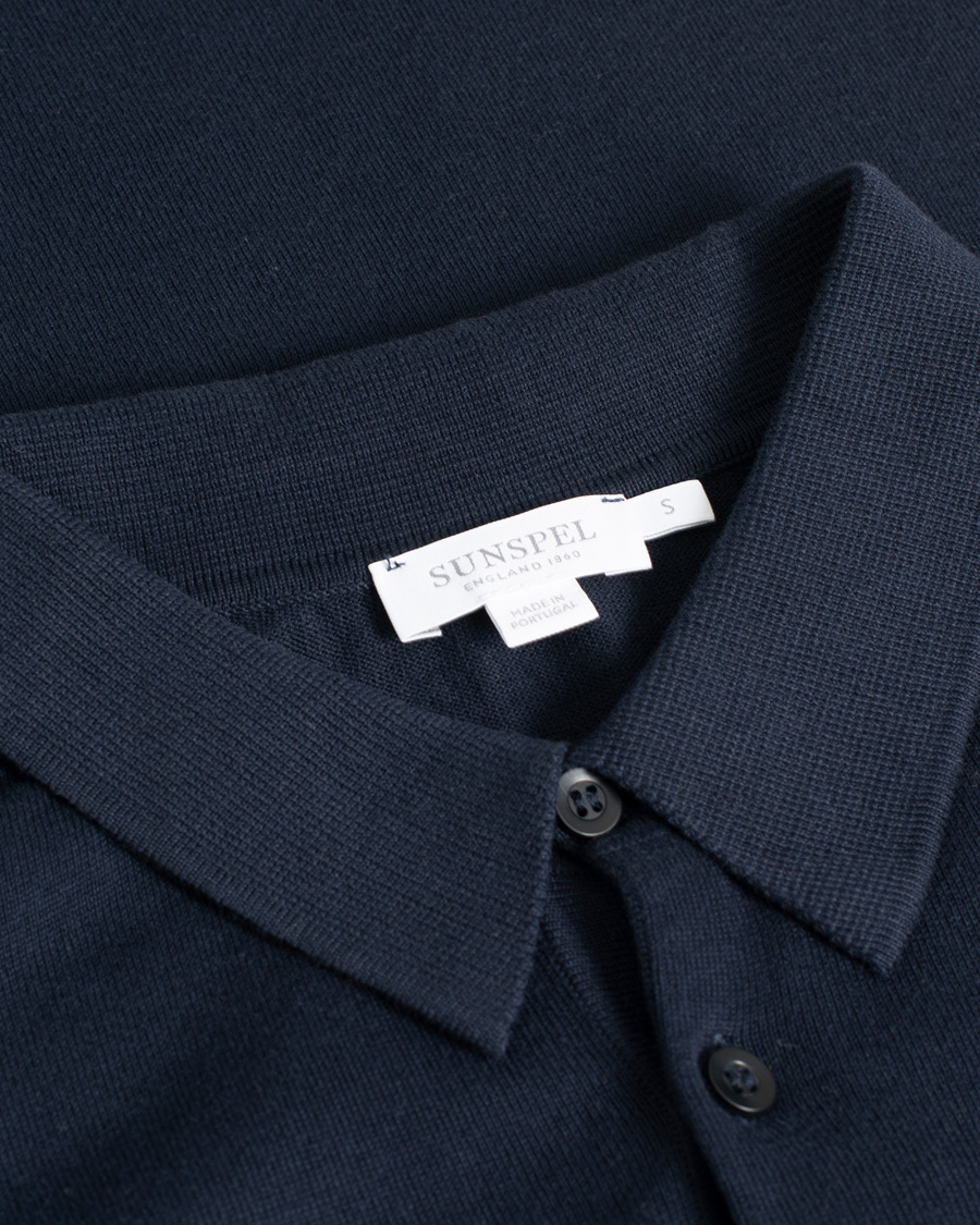 Herr | John Smedley Adrian Slim Fit Sea Island Polo Navy | Pre-owned | John Smedley Adrian Slim Fit Sea Island Polo Navy
