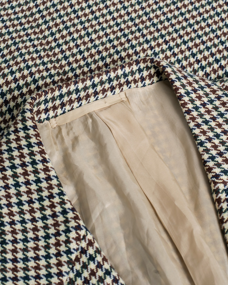 Herr | Pre-owned Kavajer | Pre-owned | Caruso Aida Vintage Houndstooth Wool Blazer Brown 58