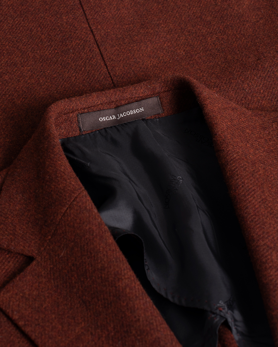 Herr | Kavajer | Pre-owned | Oscar Jacobson Edgar Flannel Blazer Rust 48