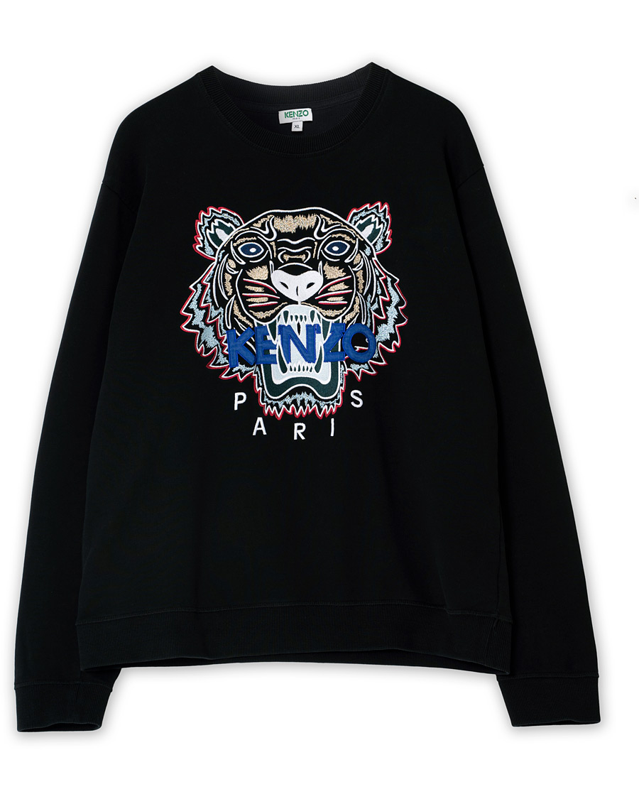 Herr | KENZO Tiger Classic Sweatshirt Black XL | Pre-owned | KENZO Tiger Classic Sweatshirt Black XL