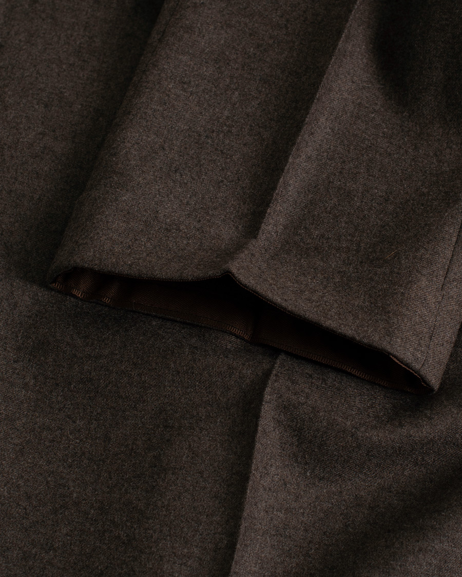 Herr | Incotex Super 100's Flannel Trousers Brown | Pre-owned | Incotex Super 100's Flannel Trousers Brown