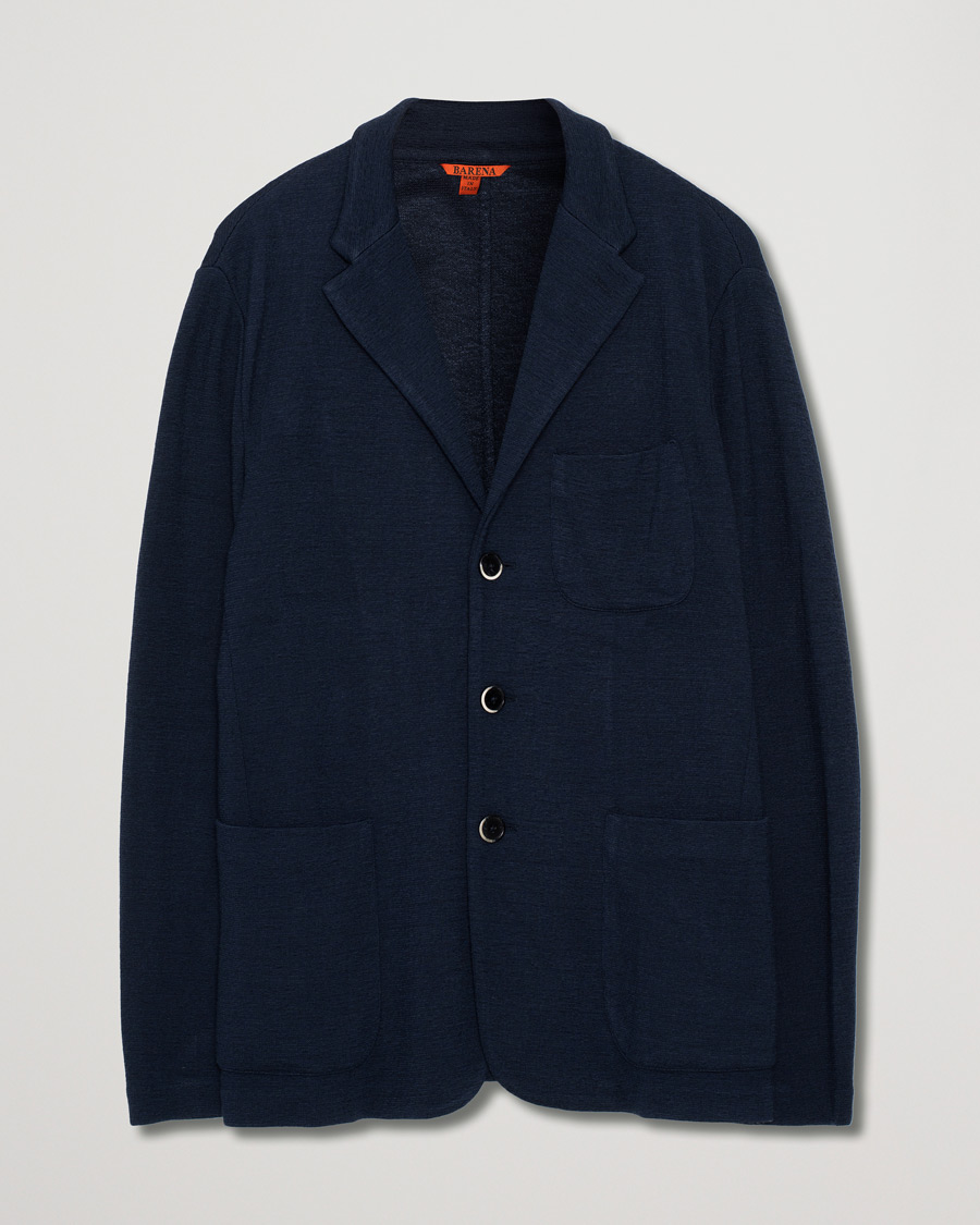 Herr | Barena Torceo Mesola Jersey Blazer Navy | Pre-owned | Barena Torceo Mesola Jersey Blazer Navy