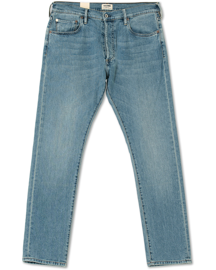 Herr | C.O.F. Studio M7 Tapered Stretch Jeans Light Blue W36 | Pre-owned | C.O.F. Studio M7 Tapered Stretch Jeans Light Blue W36