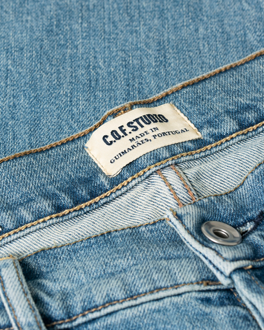Herr | C.O.F. Studio M7 Tapered Stretch Jeans Light Blue W36 | Pre-owned | C.O.F. Studio M7 Tapered Stretch Jeans Light Blue W36