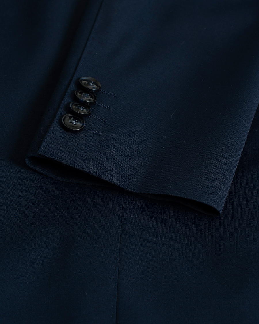Herr | Oscar Jacobson Wool Stretch Suit Blue 46/48 | Pre-owned | Oscar Jacobson Wool Stretch Suit Blue 46/48