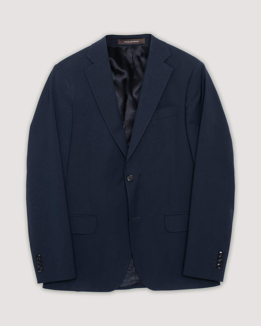 Herr | Oscar Jacobson Edmund Wool Blazer Navy | Pre-owned | Oscar Jacobson Edmund Wool Blazer Navy
