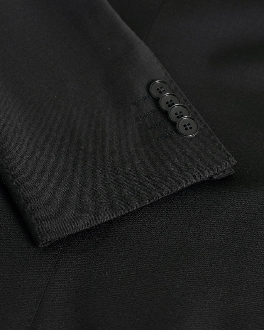 Herr |  | Pre-owned | Oscar Jacobson Edmund Wool Stretch Suit Black 44/46