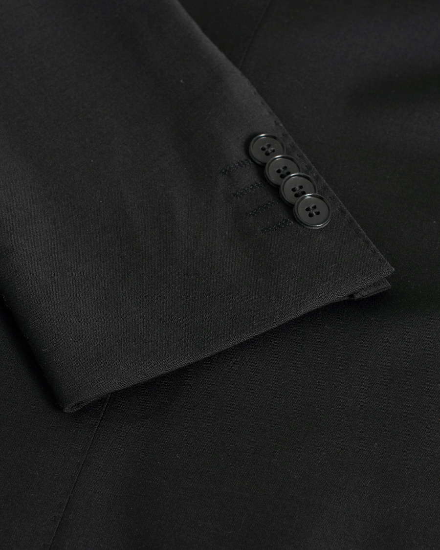 Herr | Oscar Jacobson Edmund Wool Stretch Suit Black 44/46 | Pre-owned | Oscar Jacobson Edmund Wool Stretch Suit Black 44/46