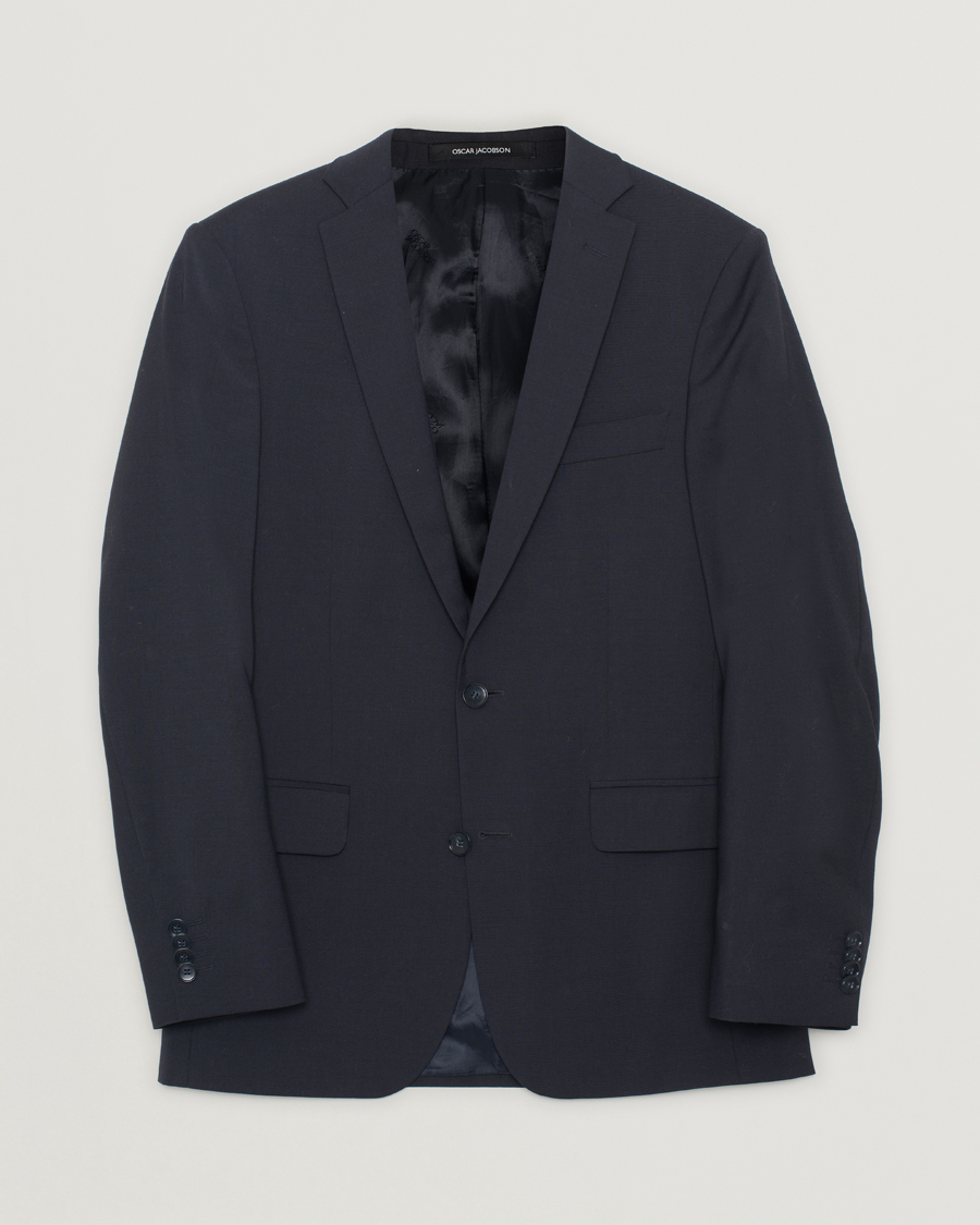Herr | Pre-owned Kavajer | Pre-owned | Oscar Jacobson Floyd Wool Stretch Blazer Navy 44