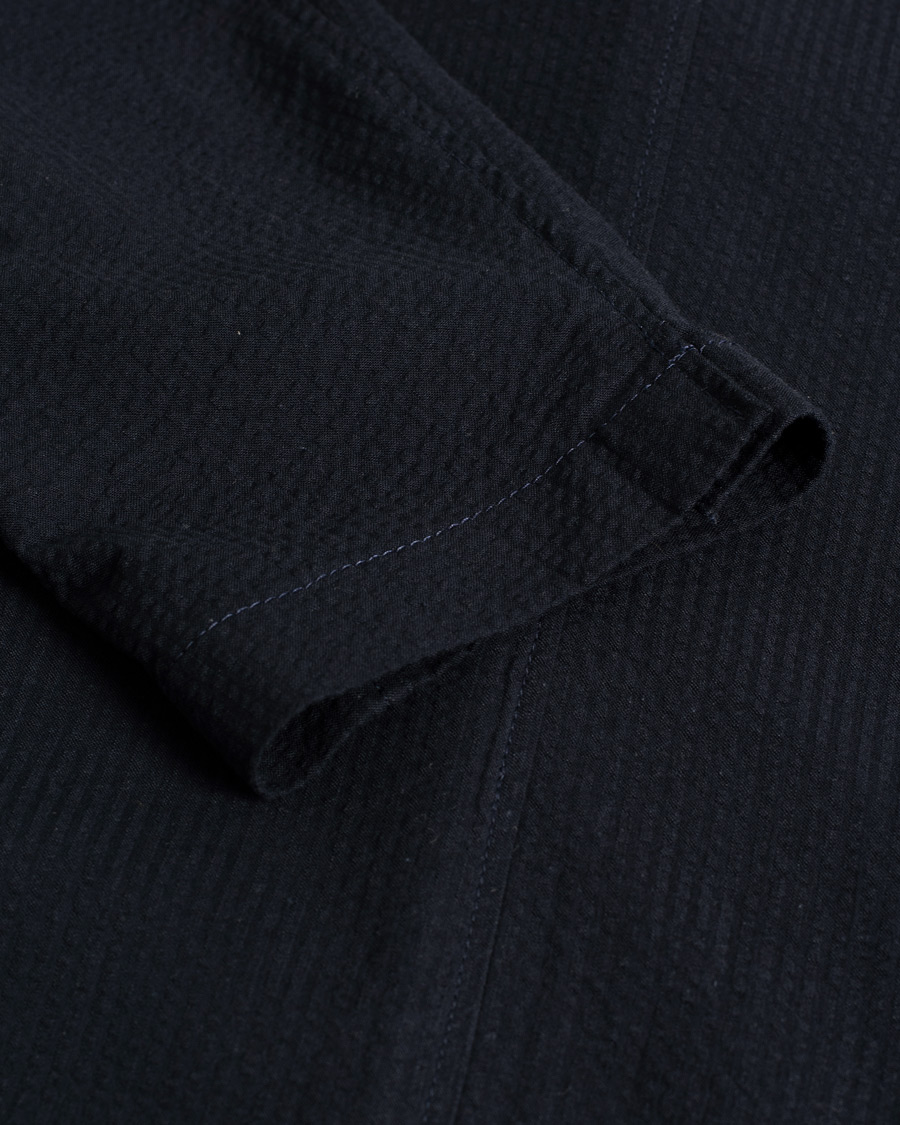 Herr | Care of Carl Pre-owned | Pre-owned | Lardini Unlined Seersucker Patch Pocket Shirt Blazer Navy