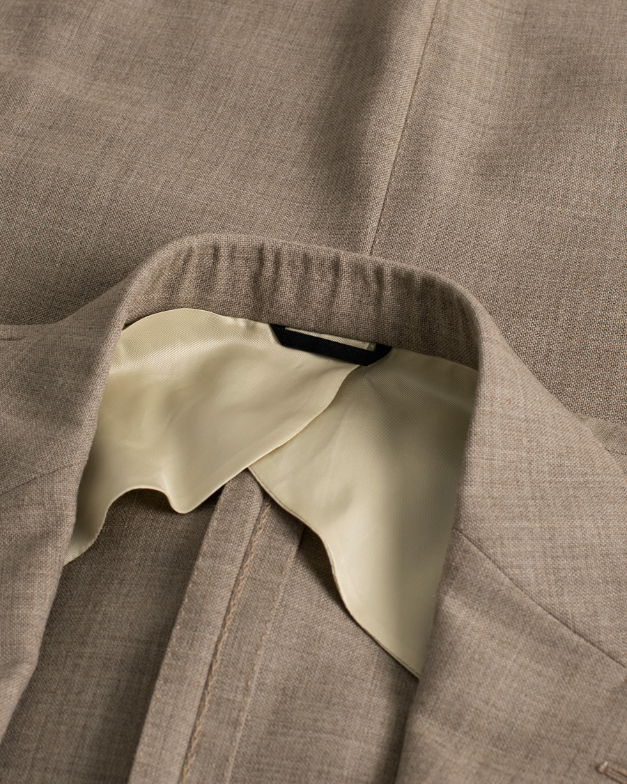 Herr | Kostymer | Pre-owned | Berg&Berg Dan Wool Suit Taupe Melange 50