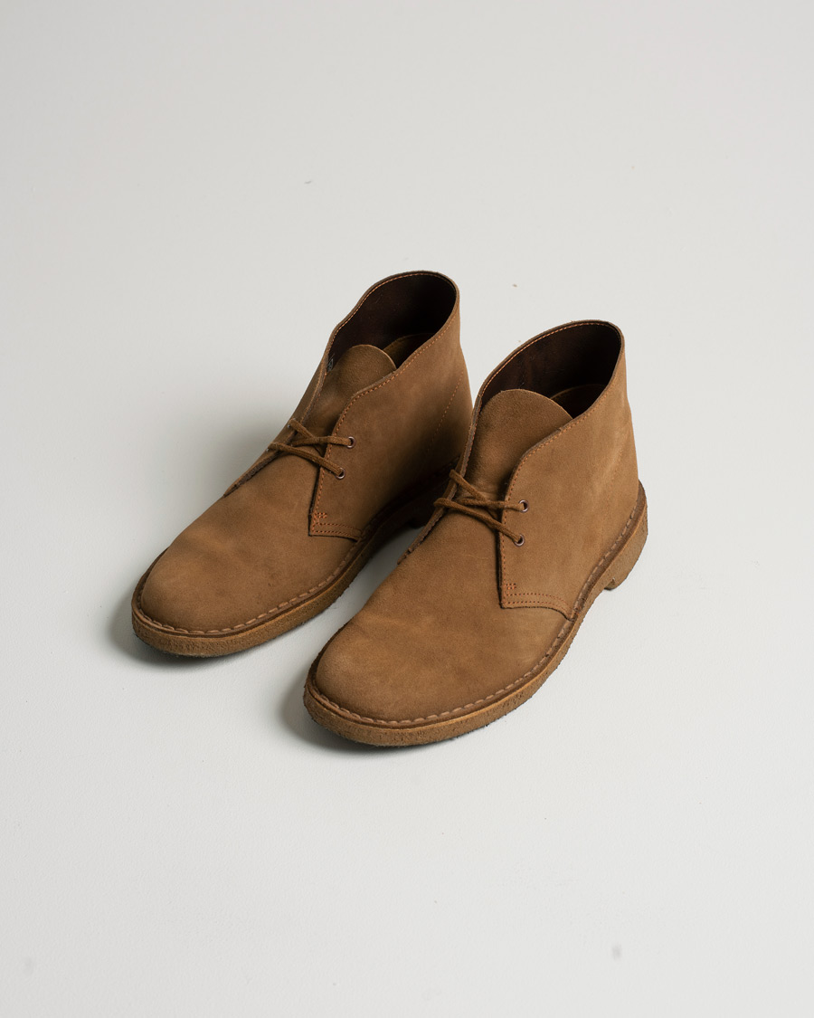 Herr | Clarks Originals Desert Boot Cola Suede | Pre-owned | Clarks Originals Desert Boot Cola Suede