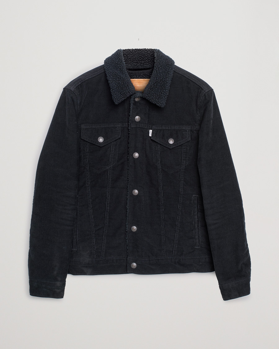 Herr | Levi's Type III Sherpa Corduroy Trucker Black | Pre-owned | Levi's Type III Sherpa Corduroy Trucker Black