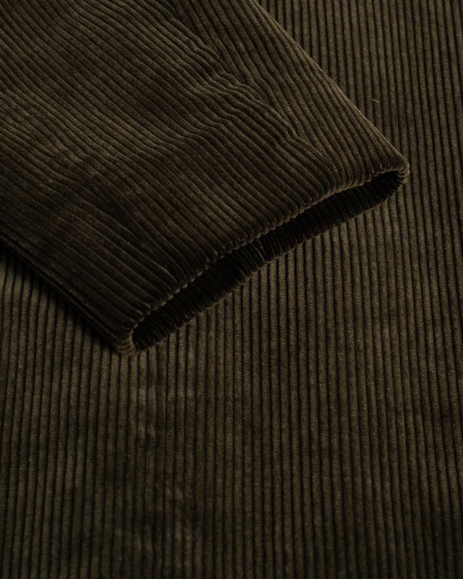 Herr | Aspesi Corduroy Coat Dark Green | Pre-owned | Aspesi Corduroy Coat Dark Green