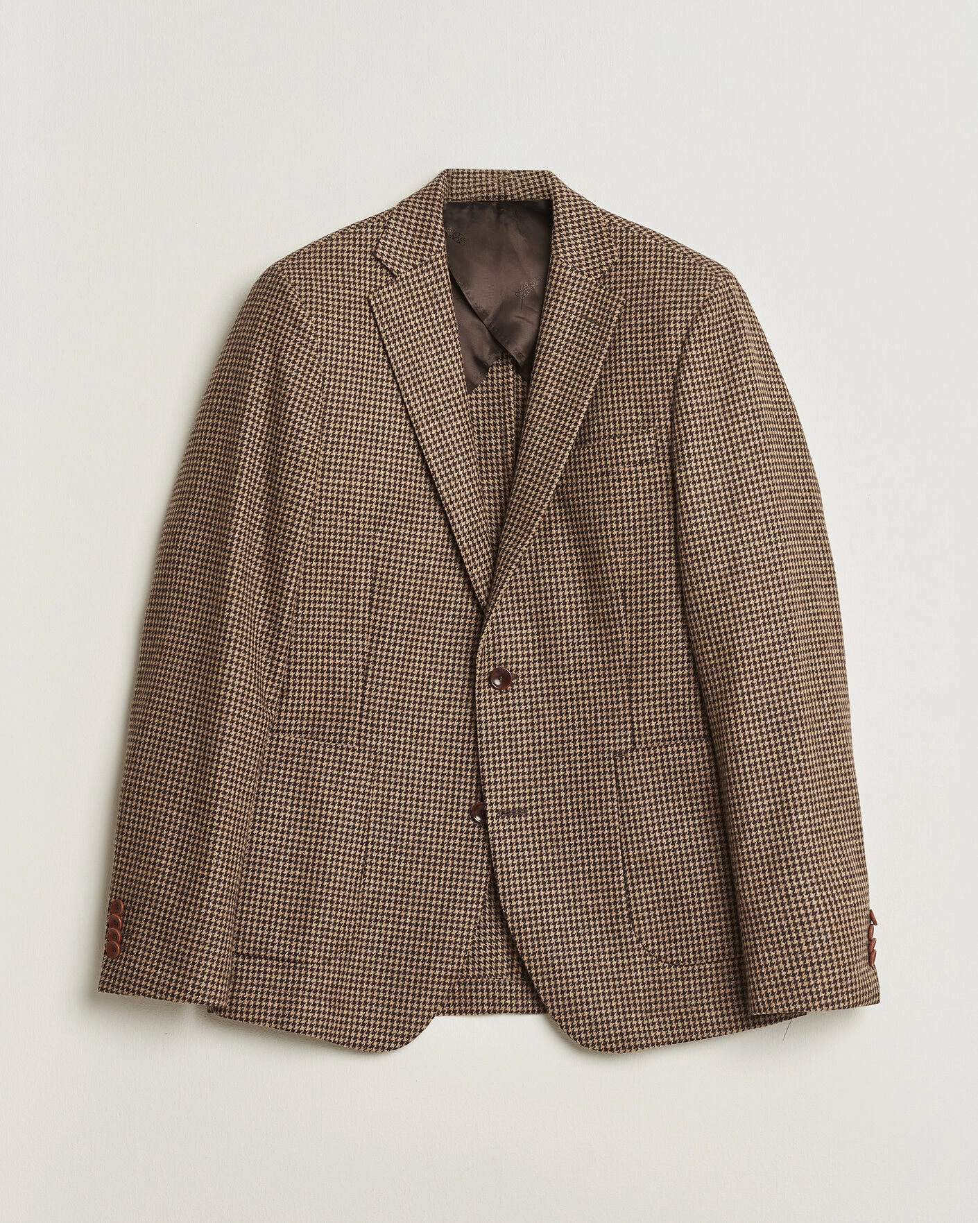 Herr | Pre-owned Kavajer | Pre-owned | Oscar Jacobson Einar Houndstooth Wool Blazer Brown 50