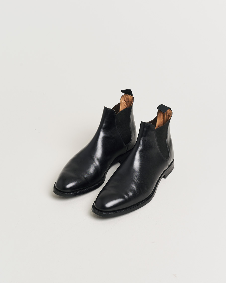 Herr | Pre-owned Randsydda skor | Pre-owned | Crockett & Jones Chelsea 8 City Sole Black Calf UK8 - EU42