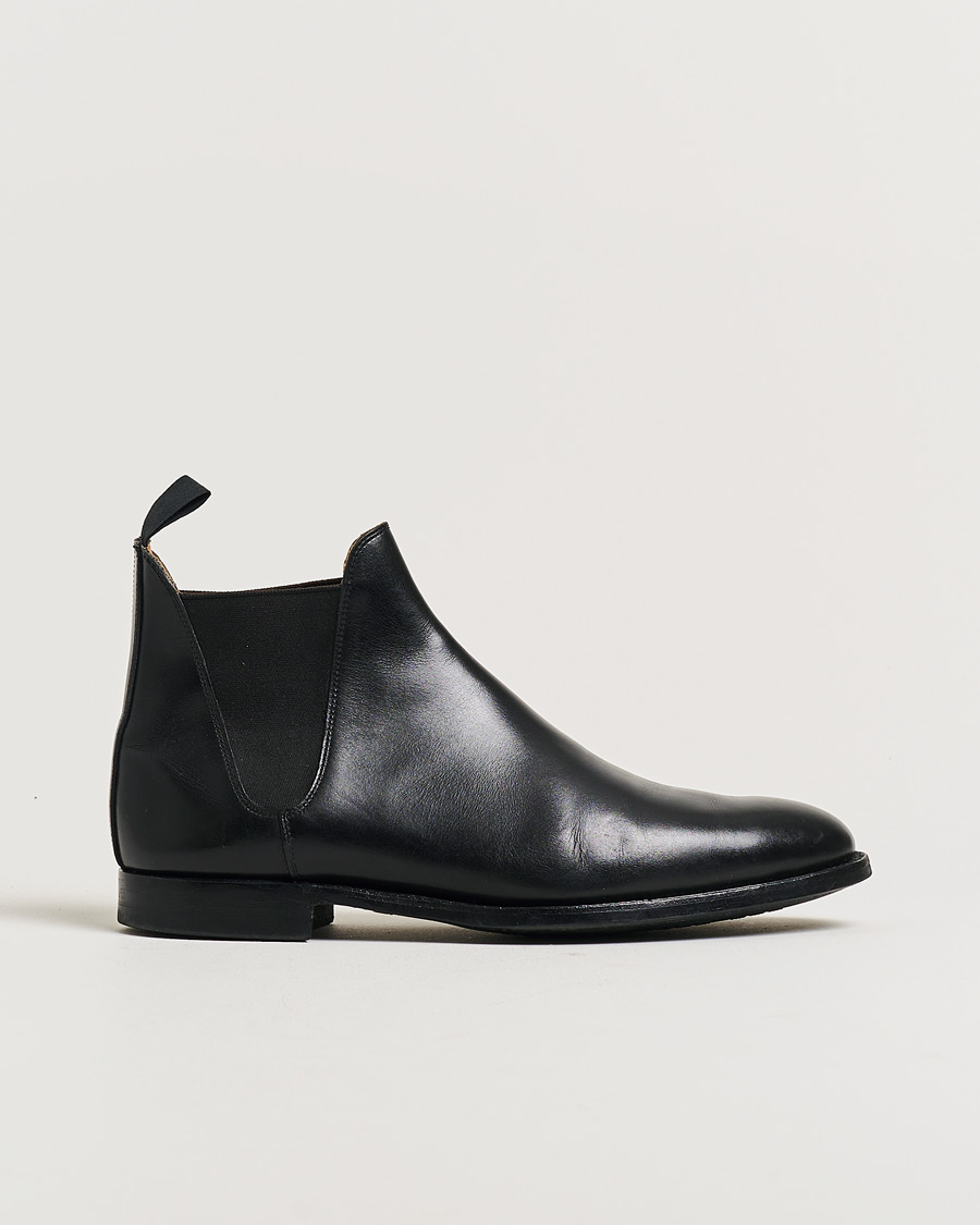 Herr | Pre-owned Randsydda skor | Pre-owned | Crockett & Jones Chelsea 8 City Sole Black Calf UK8 - EU42