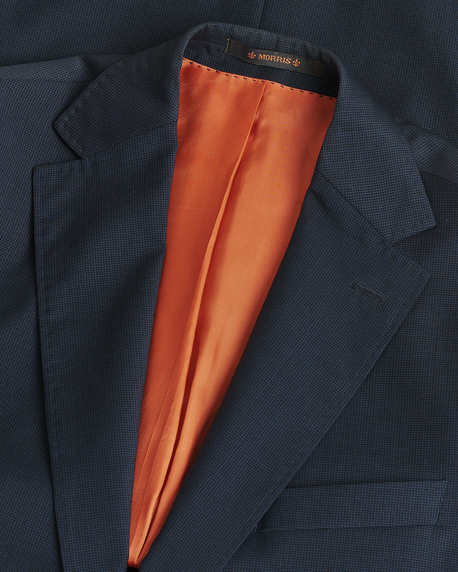 Herr | Pre-owned Kostymer | Pre-owned | Morris Wool Suit Navy Check 150