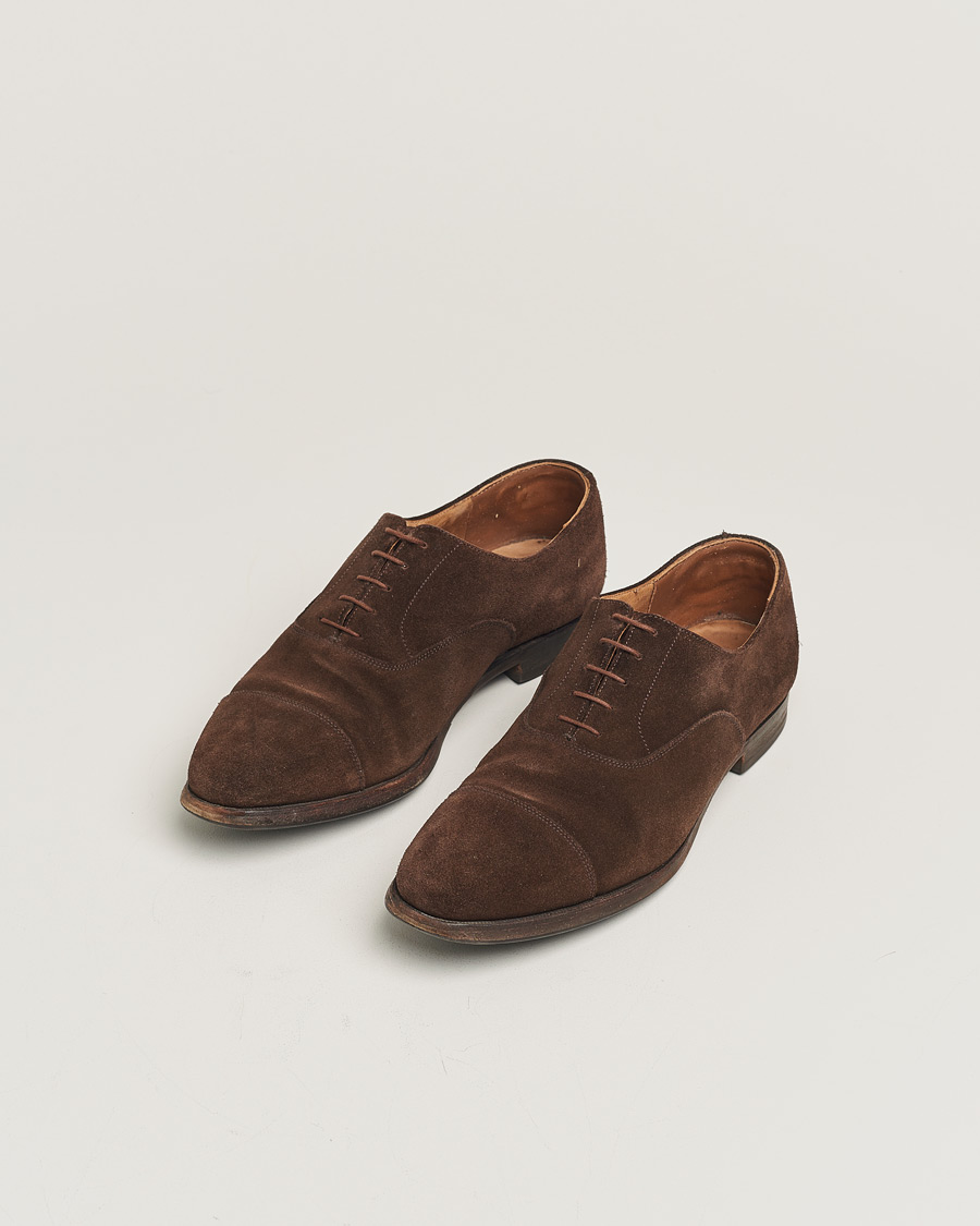 Herr | Pre-owned Skor | Pre-owned | Crockett & Jones Connaught Dark Brown Suede UK10,5 - EU44,5