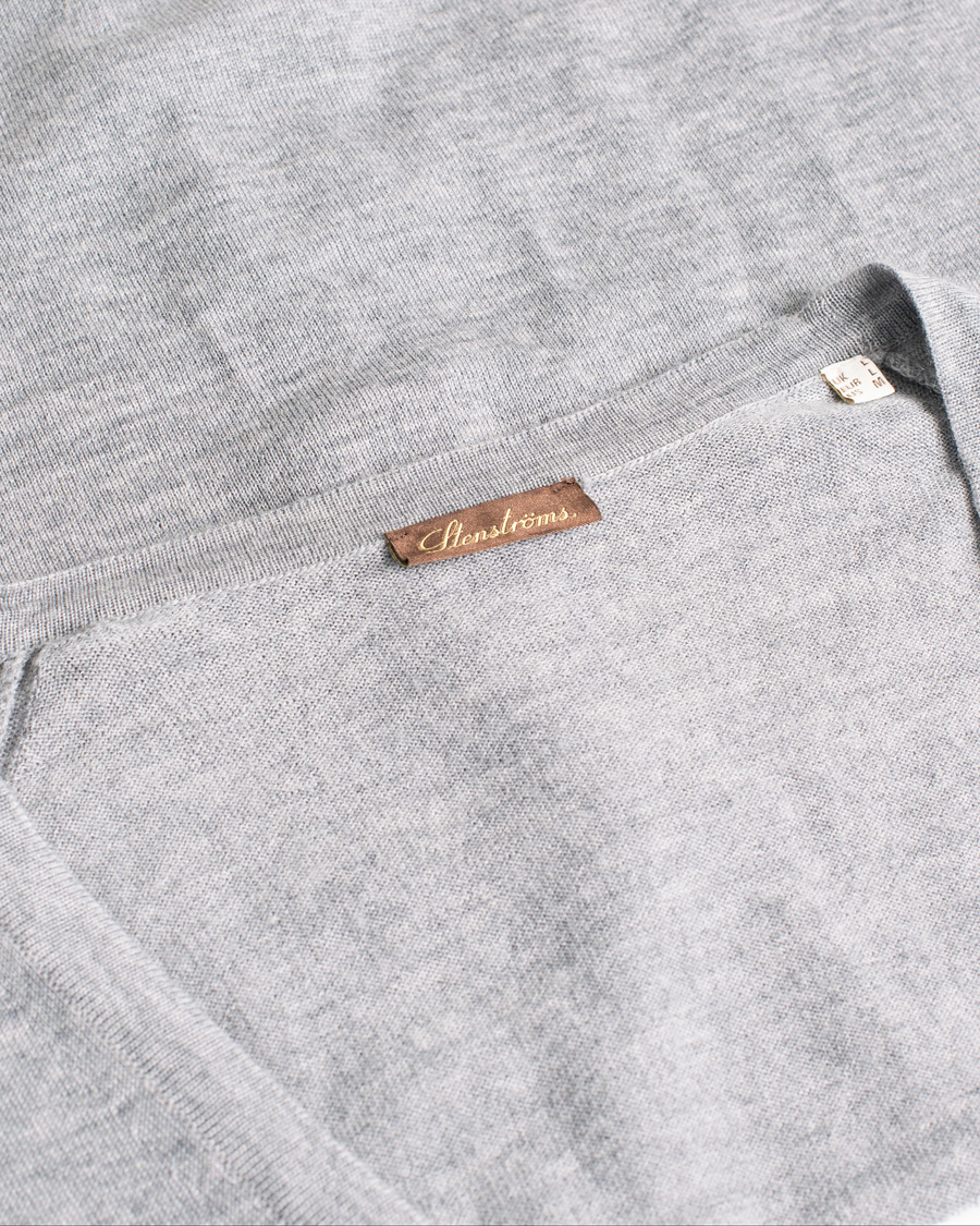 Herr | Stenströms Merino Zegna Knitted Cardigan Light Grey | Pre-owned | Stenströms Merino Zegna Knitted Cardigan Light Grey