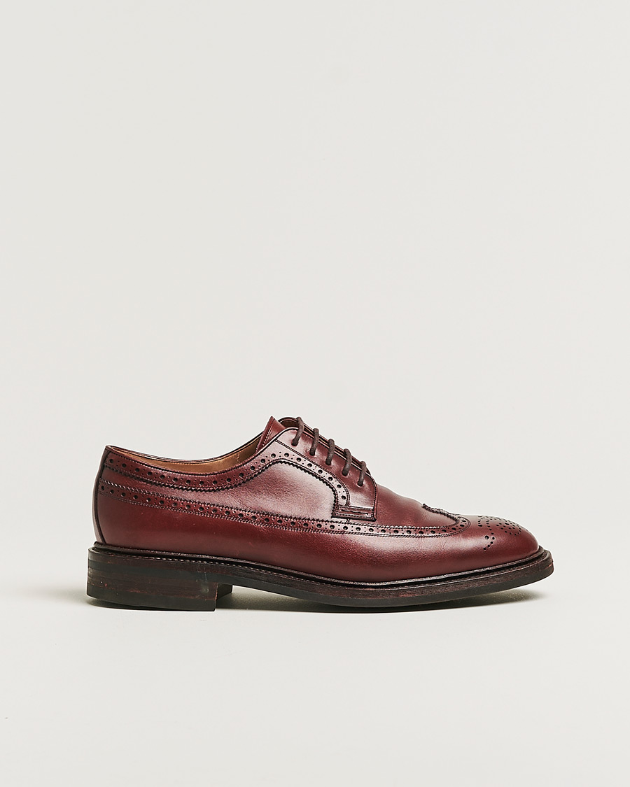 Herr | Pre-owned Skor | Pre-owned | Carmina Longwing Derby Shoes 532 Burgundy Calf UK7,5 - EU41