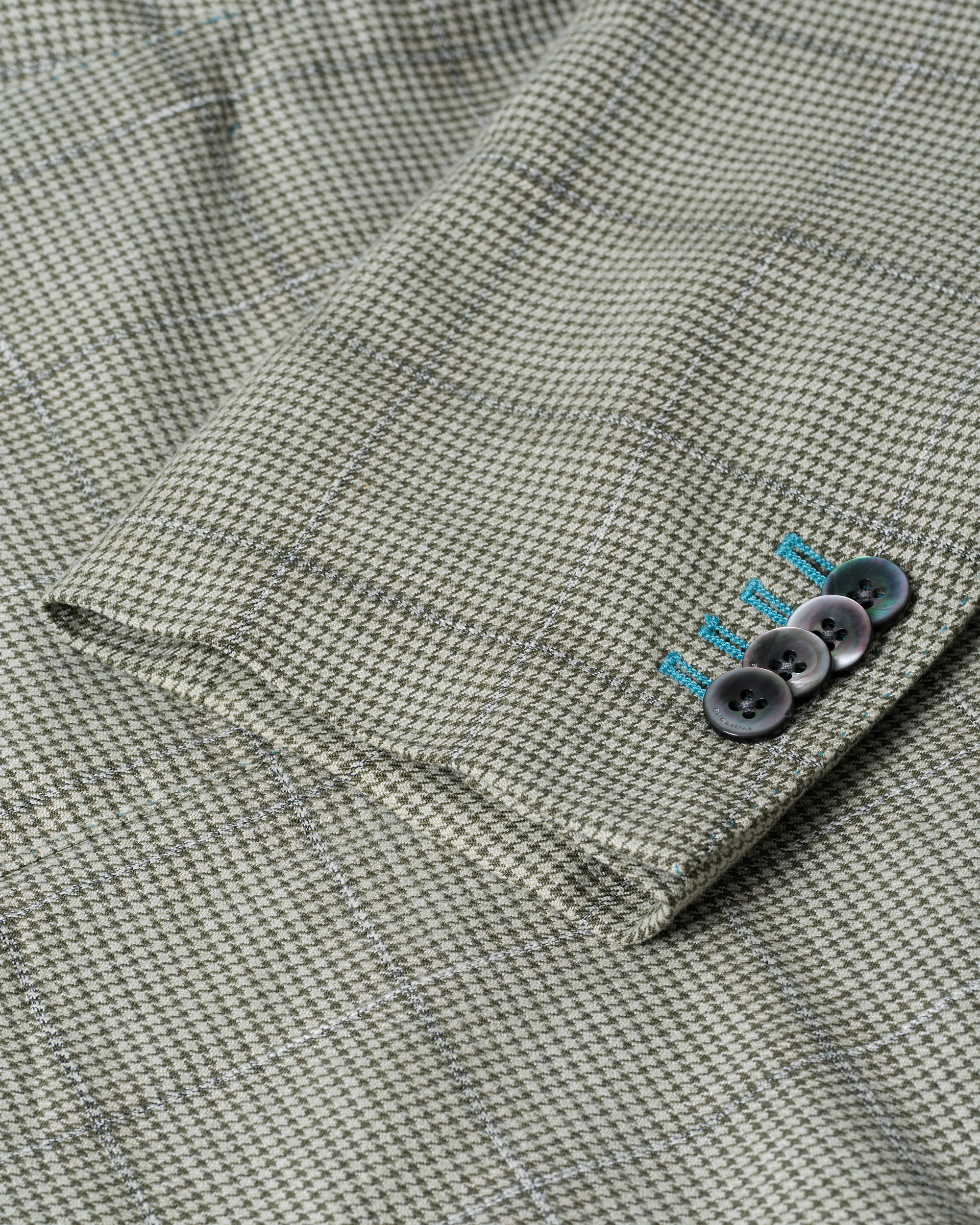 Herr | Care of Carl Pre-owned | Pre-owned | Boglioli K Jacket Houndstooth Overcheck Blazer Green 46
