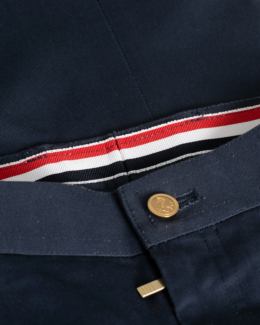 Herr | Pre-owned Byxor | Pre-owned | Thom Browne Unconstructed Cotton Twill Chinos Navy