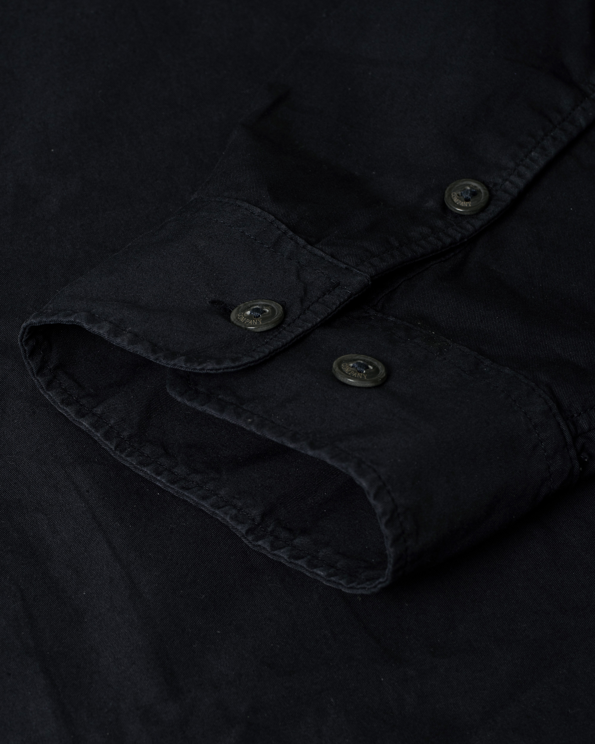 Herr | C.P. Company Garment Dyed Gabardine Zip Shirt Jacket Eclipse XXL | Pre-owned | C.P. Company Garment Dyed Gabardine Zip Shirt Jacket Eclipse XXL