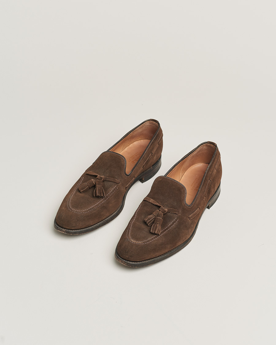 Herr | Loake 1880 Lincoln Tassel Loafer Brown Suede UK10,5 - EU44,5 | Pre-owned | Loake 1880 Lincoln Tassel Loafer Brown Suede UK10,5 - EU44,5
