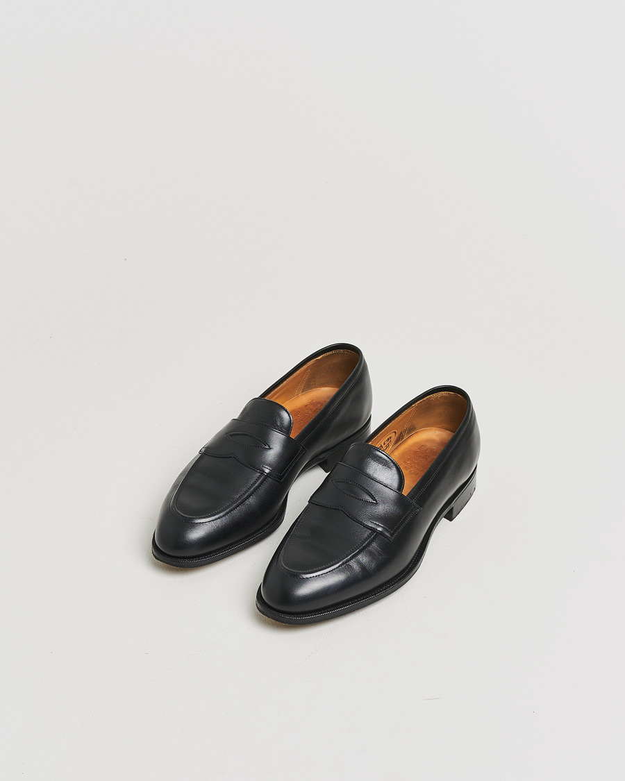 Herr | Pre-owned Randsydda skor | Pre-owned | Edward Green Piccadilly Penny Loafer Black Calf UK7,5 - EU41,5