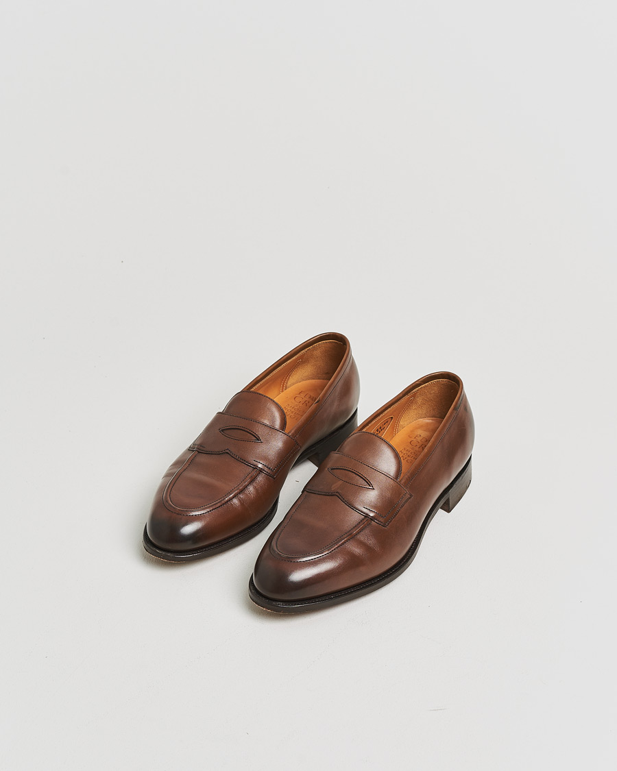 Herr | Pre-owned Randsydda skor | Pre-owned | Edward Green Piccadilly Penny Loafer Dark Oak Antique UK7,5 - EU41,5