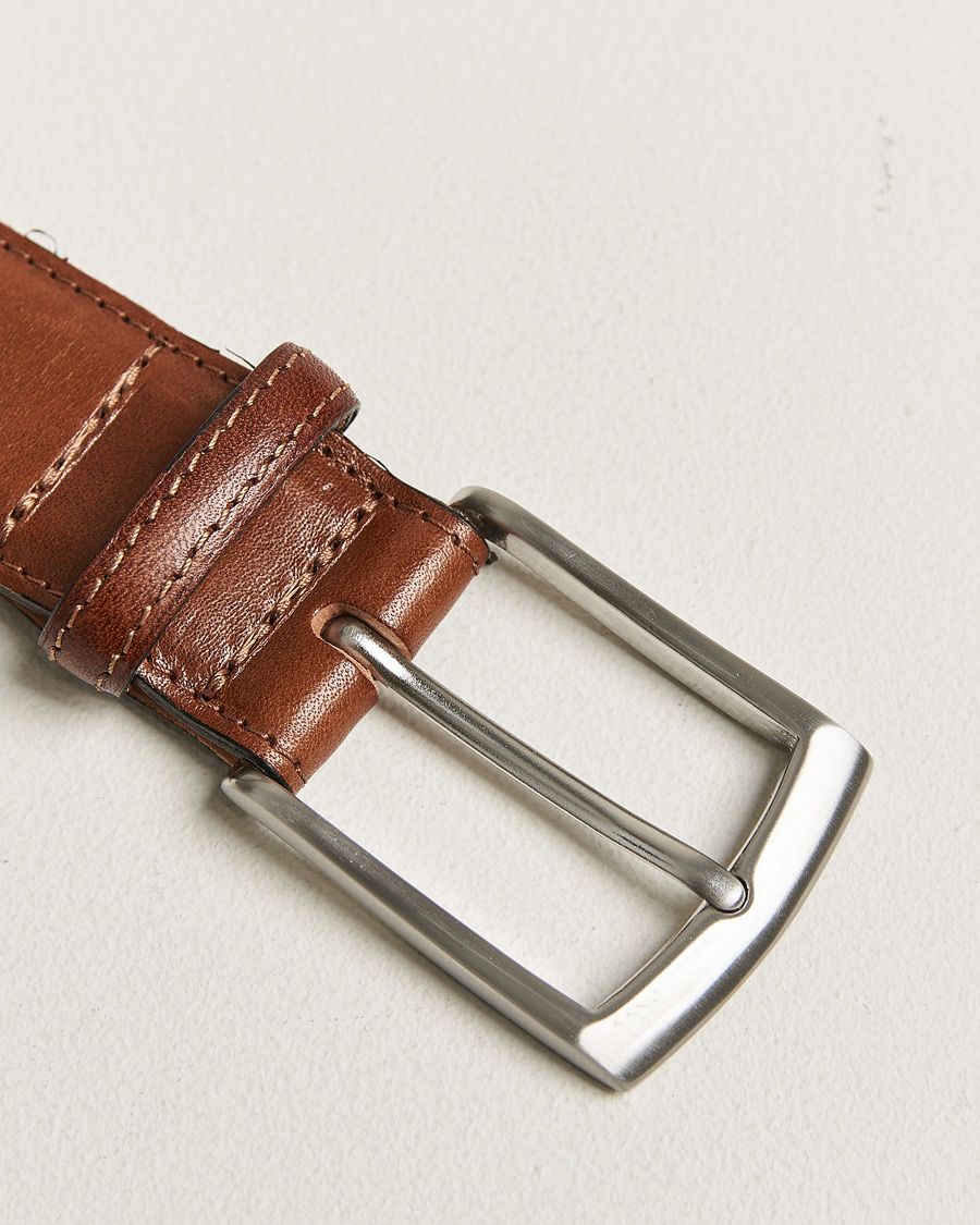 Herr | Loake 1880 Henry Leather Belt 3,3 cm Mahogany | Pre-owned | Loake 1880 Henry Leather Belt 3,3 cm Mahogany