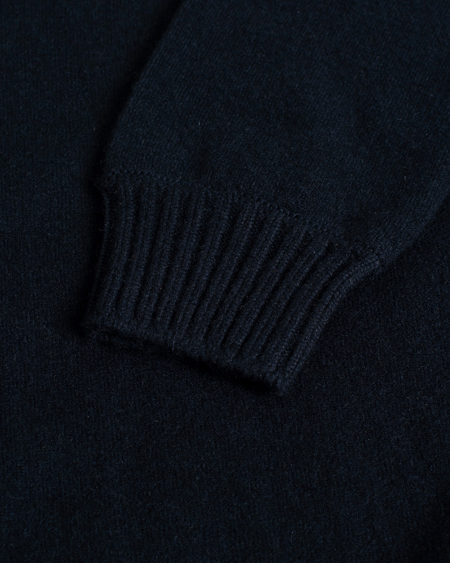 Herr | Gran Sasso Cashmere Crew Neck Navy 48 | Pre-owned | Gran Sasso Cashmere Crew Neck Navy 48