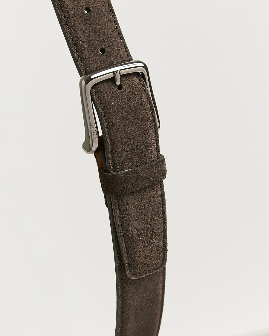 Herr | Pre-owned Accessoarer | Pre-owned | Tod's Suede 3,5 cm Belt Brown 95