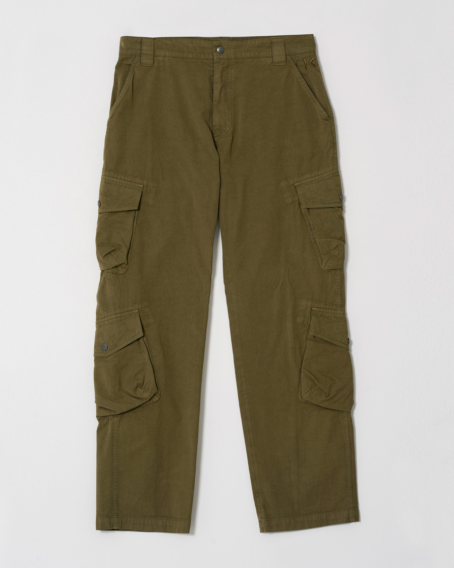 Herr | KENZO Utilitarian Cargo Trousers Green W32 | Pre-owned | KENZO Utilitarian Cargo Trousers Green W32