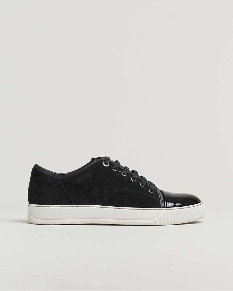 Herr | Lanvin DBB1 Patent Cap Toe Sneaker Black | Pre-owned | Lanvin DBB1 Patent Cap Toe Sneaker Black