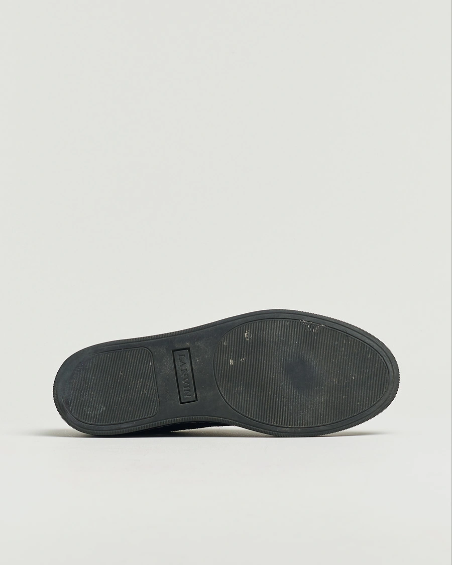 Herr | Lanvin Patent Cap Toe Sneaker Black/Black | Pre-owned | Lanvin Patent Cap Toe Sneaker Black/Black