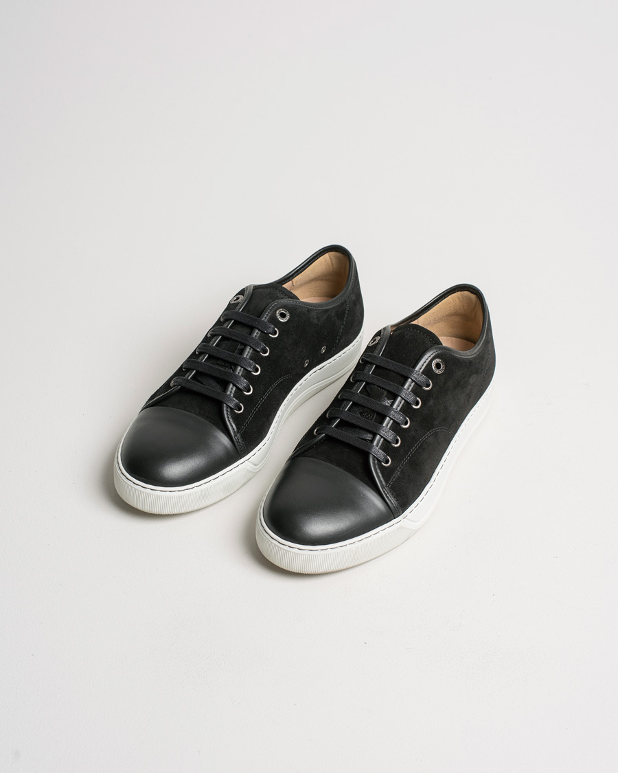 Herr | Lanvin Nappa Cap Toe Sneaker Black | Pre-owned | Lanvin Nappa Cap Toe Sneaker Black
