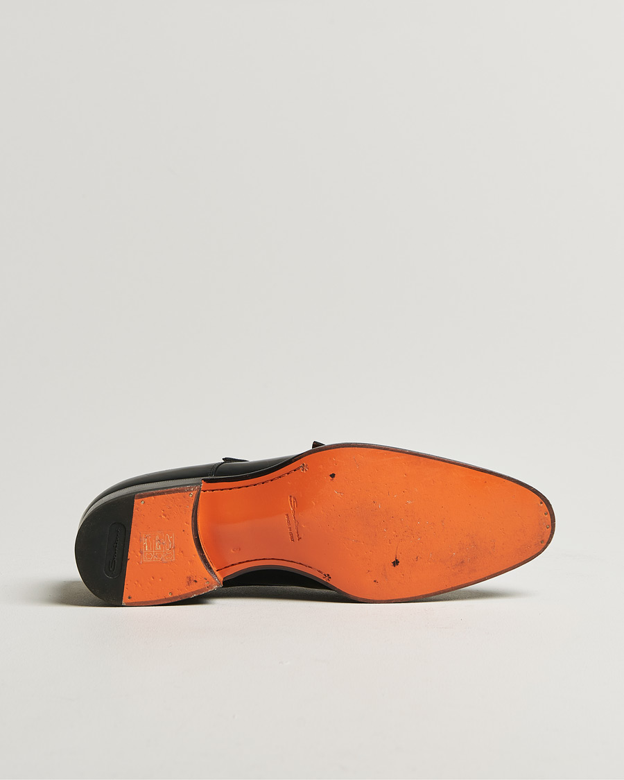 Herr | Santoni Blake Double Monk Black Calf | Pre-owned | Santoni Blake Double Monk Black Calf