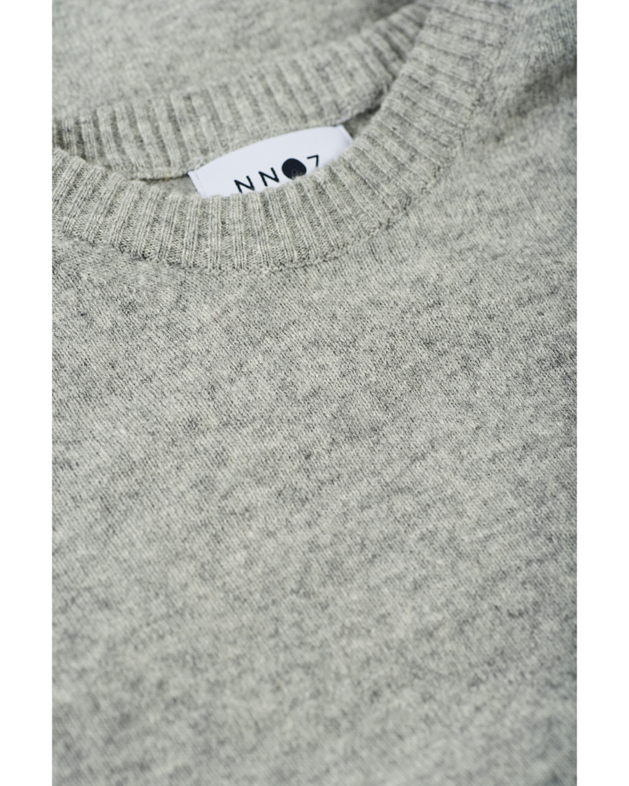 Herr | NN07 Edward Wool Crew Neck Pullover Light Grey Melange S | Pre-owned | NN07 Edward Wool Crew Neck Pullover Light Grey Melange S