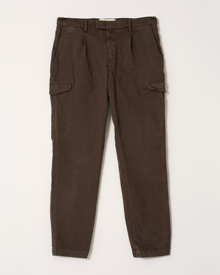 Herr | Briglia 1949 Brushed Cotton Cargo Trousers Brown 46 | Pre-owned | Briglia 1949 Brushed Cotton Cargo Trousers Brown 46