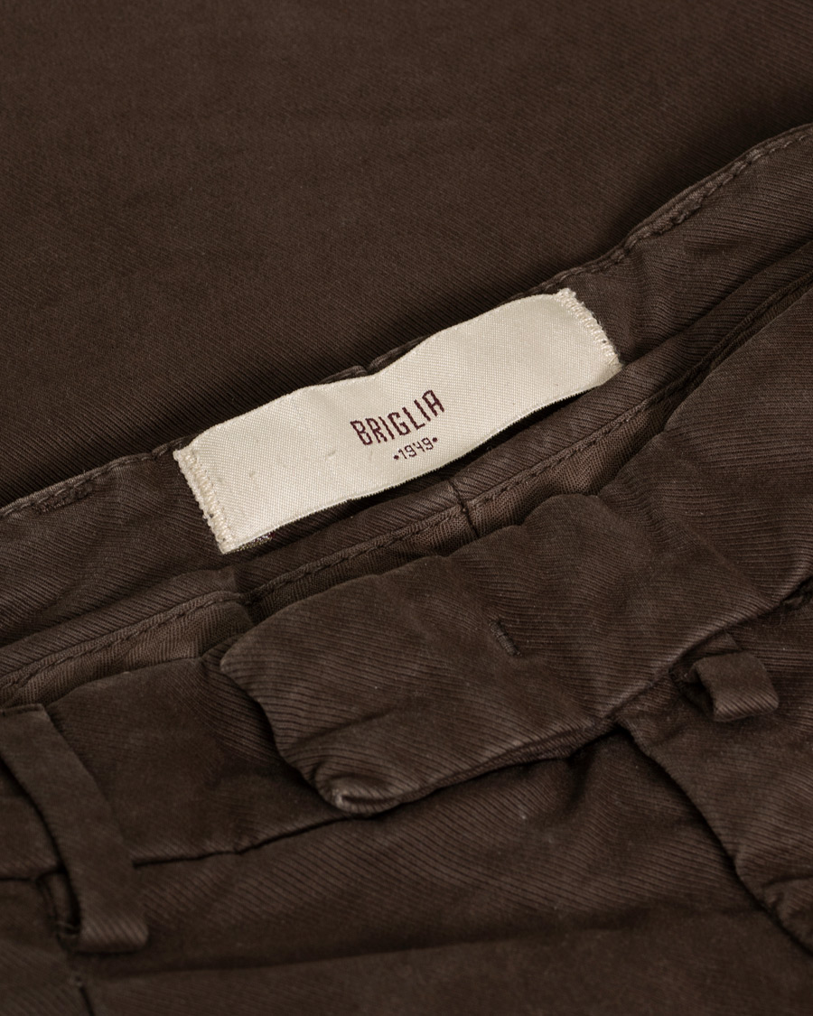 Herr | Briglia 1949 Brushed Cotton Cargo Trousers Brown 46 | Pre-owned | Briglia 1949 Brushed Cotton Cargo Trousers Brown 46