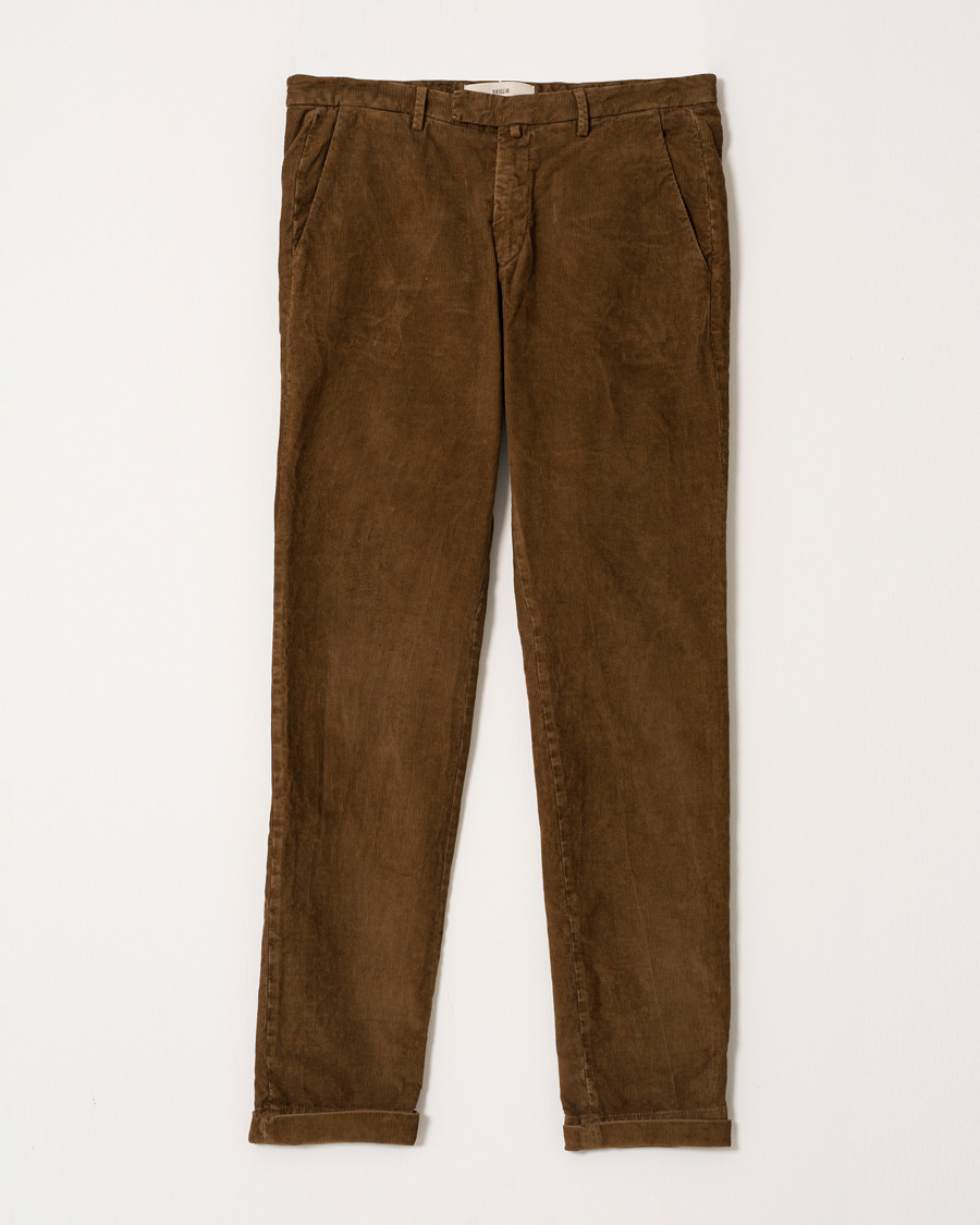 Herr | Briglia 1949 Slim Fit Corduroy Trousers Light Brown 48 | Pre-owned | Briglia 1949 Slim Fit Corduroy Trousers Light Brown 48
