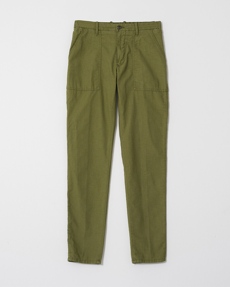 Herr | Incotex Slim Fit Drawstring Work Pants Military W32 | Pre-owned | Incotex Slim Fit Drawstring Work Pants Military W32