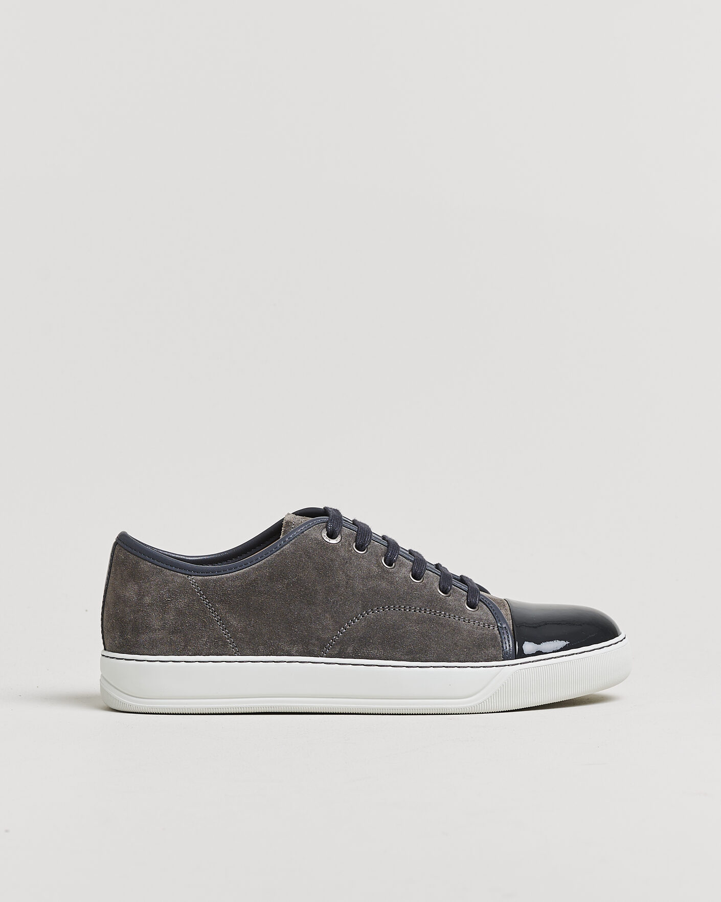 Herr | Pre-owned Skor | Pre-owned | Lanvin DBB1 Patent Cap Toe Sneaker Dark Grey UK8 - EU42