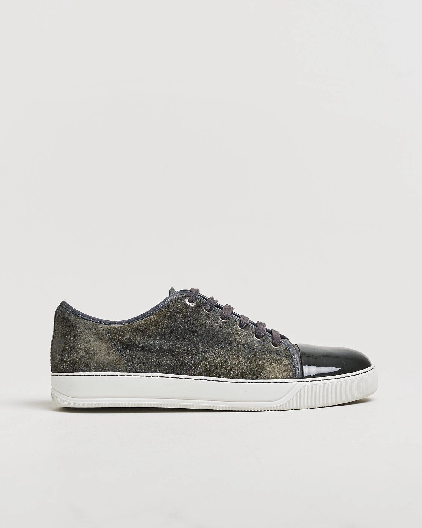 Herr | Pre-owned Skor | Pre-owned | Lanvin DBB1 Patent Cap Toe Sneaker Dark Grey UK10 - EU44