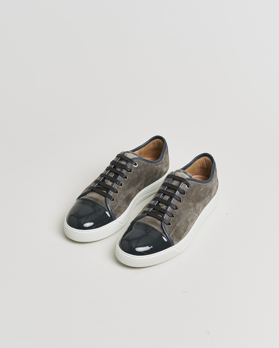Herr | Pre-owned Skor | Pre-owned | Lanvin DBB1 Patent Cap Toe Sneaker Dark Grey UK11 - EU45