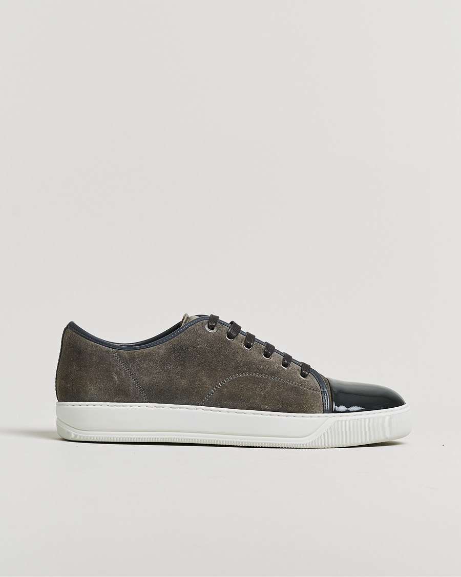 Herr | Pre-owned Skor | Pre-owned | Lanvin DBB1 Patent Cap Toe Sneaker Dark Grey UK11 - EU45
