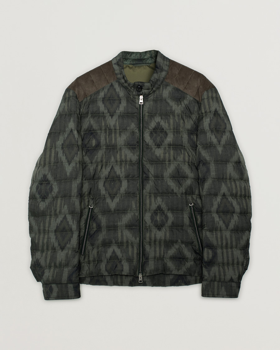 Herr | Etro Printed Nylon Jacket Dark Green | Pre-owned | Etro Printed Nylon Jacket Dark Green